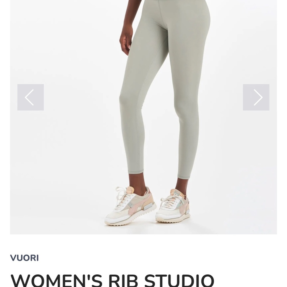 vuori Sage Green High-Rise Leggings